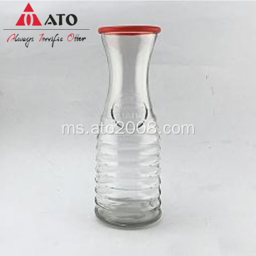 Botol air kaca dengan penutup